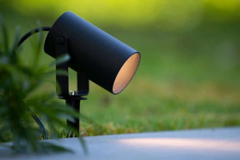 Lucide TAYLOR - Záhradný reflektor Vonkajšie - Ø 10 cm - 1xGU10 - IP65 - Čierny